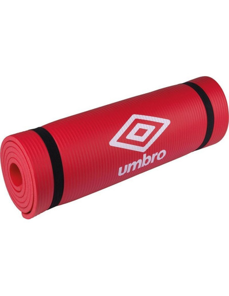 Umbro Mata do ćwiczeń 190 cm x 58 cm z taśmą transportową czerwona Akcesoria rowerowe