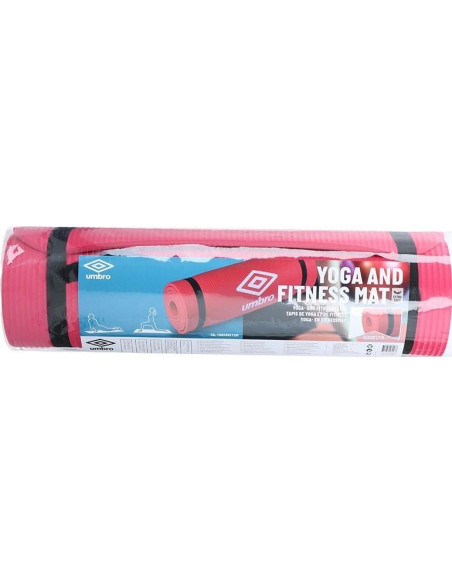 Umbro Mata do ćwiczeń 190 cm x 58 cm z taśmą transportową czerwona Akcesoria rowerowe