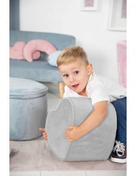 roba pufa dla dzieci w kształcie serca Lil Sofa szara W domu
