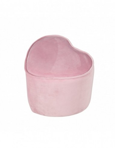 roba pufa dla dzieci w kształcie serca różowa W domu