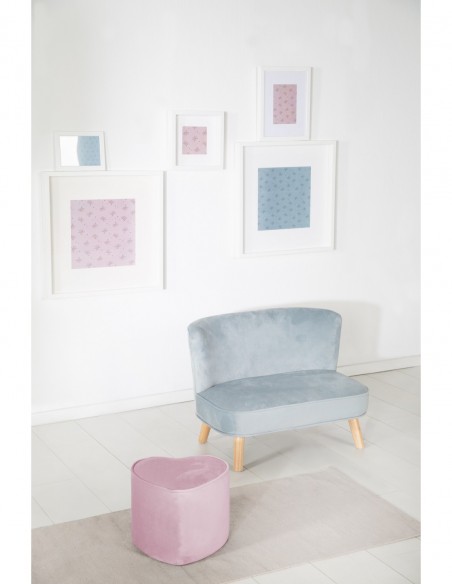 roba pufa dla dzieci w kształcie serca różowa W domu