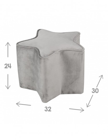 roba pufa dla dzieci w kształcie gwiazdy szara W domu