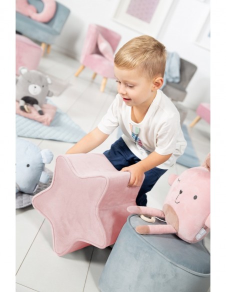 roba pufa dla dzieci w kształcie gwiazdy różowa W domu