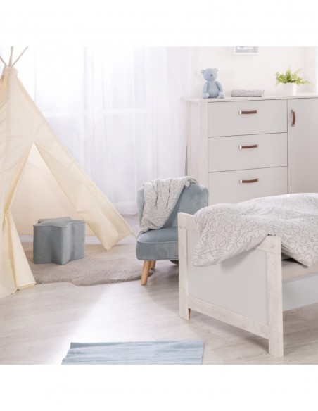 roba pufa dla dzieci w kształcie gwiazdy jasnoniebieska W domu