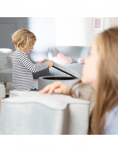 roba pufa dla dzieci szara W domu