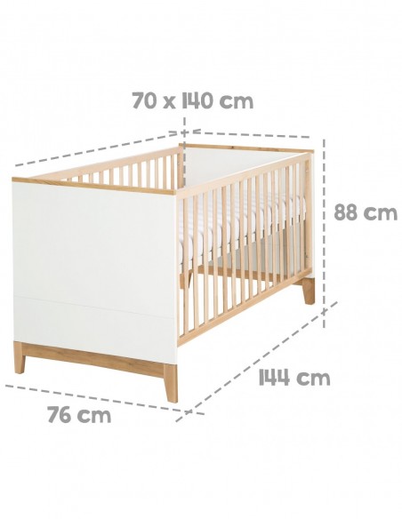 roba łóżeczko dziecięce 70 x 140 cm Finn W domu