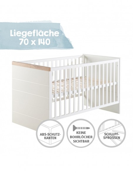 roba łóżeczko dziecięce 70 x 140 cm Nele W domu