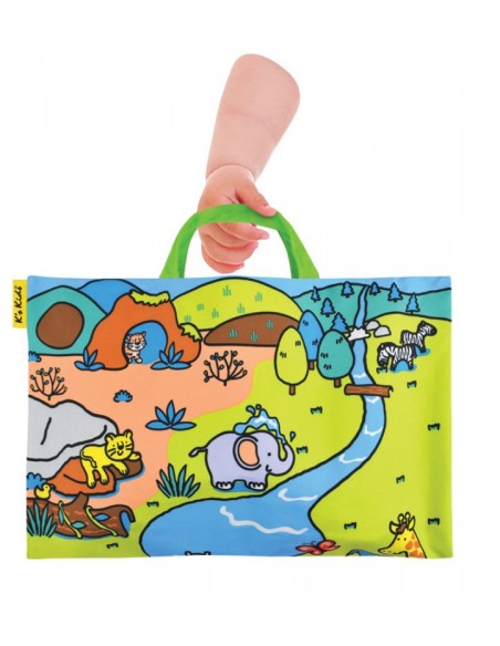 Przenośna mata Dżungla z figurkami zwierząt Edukacyjne