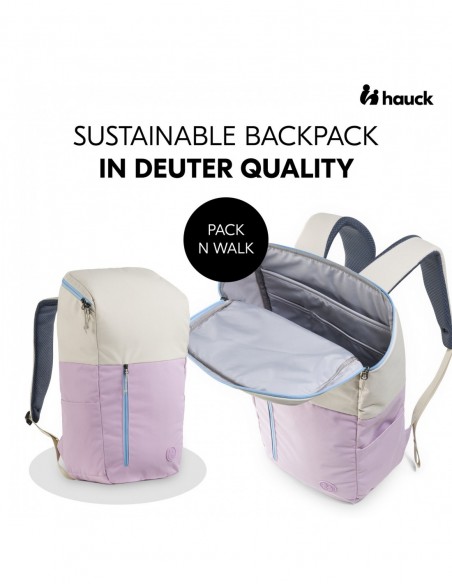 hauck plecak Pack N Walk Beige-Lavender Poza domem