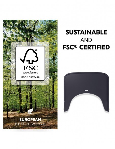 hauck drewniana tacka Alpha Dark Grey W domu