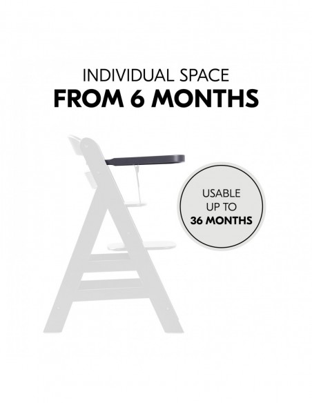 hauck drewniana tacka Alpha Dark Grey W domu