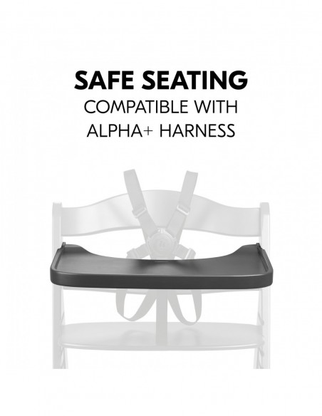 hauck drewniana tacka Alpha Dark Grey W domu