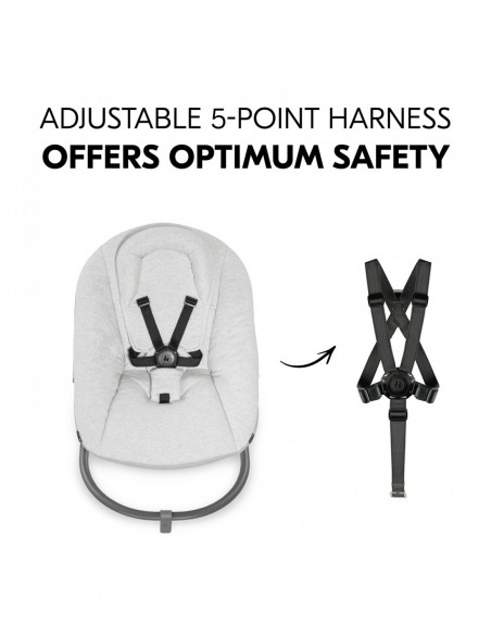 hauck leżaczek Alpha Premium Light Grey Krzesełka do karmienia