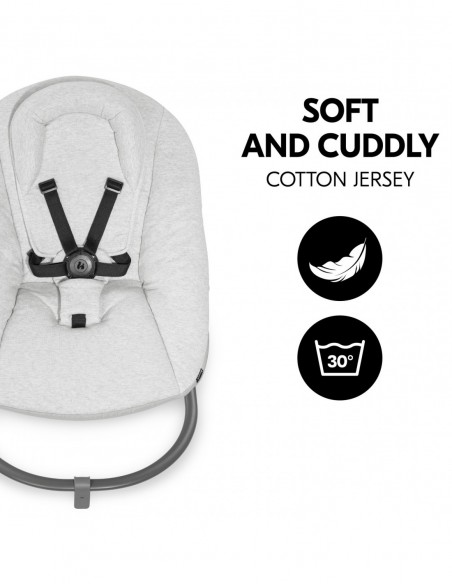 hauck leżaczek Alpha Premium Light Grey Krzesełka do karmienia