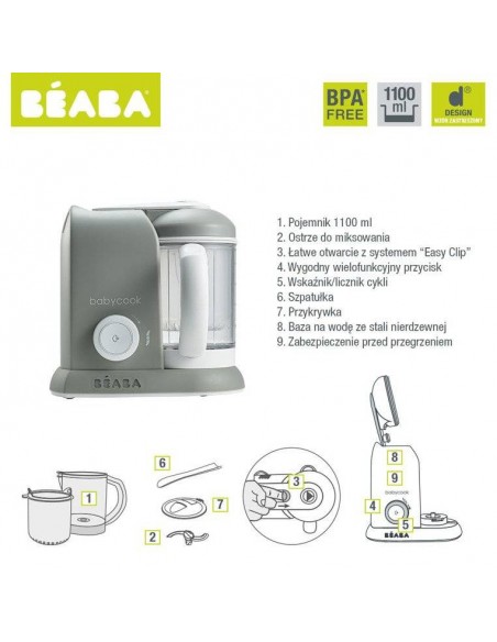 Beaba - Babycook® grey Akcesoria kuchenne