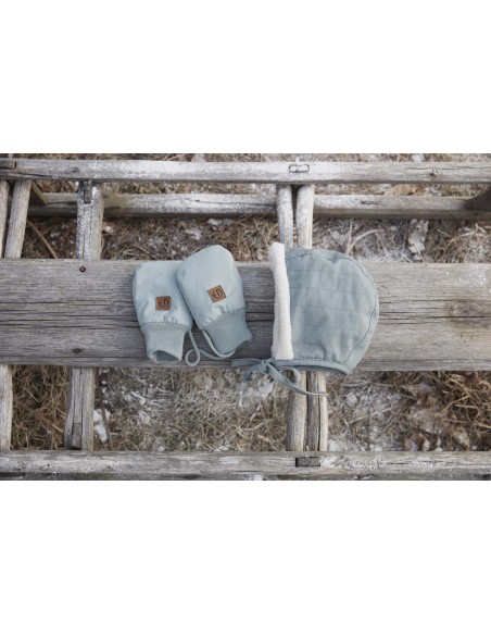 Elodie Details - Czapka Winter Bonnet - Pebble Green - 6-12 m-cy Czapki i rękawiczki