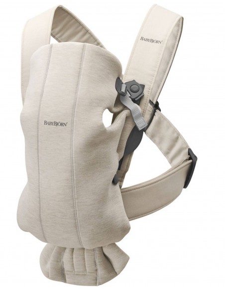 BABYBJORN MINI 3D Jersey – nosidełko, Jasny beż Nosidełka