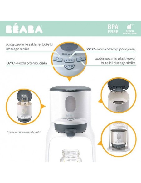 Beaba - Bib'expresso® Ekspres do mleka 2w1 White/grey Butelki i akcesoria