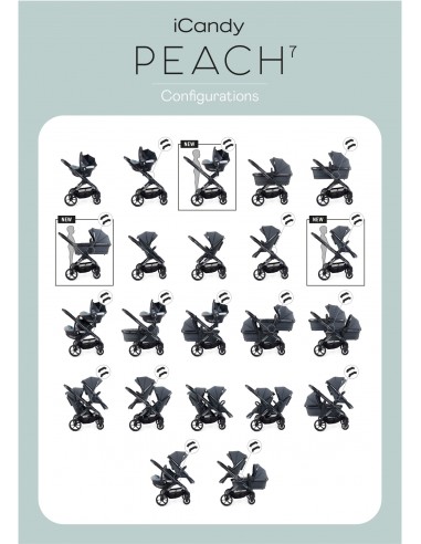 Wózek głęboko-spacerowy iCandy Peach 7, Biscotti/Blonde - kompletny zestaw