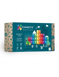 Connetix - Klocki Magnetyczne Rainbow Rectangle Pack - 18 El.