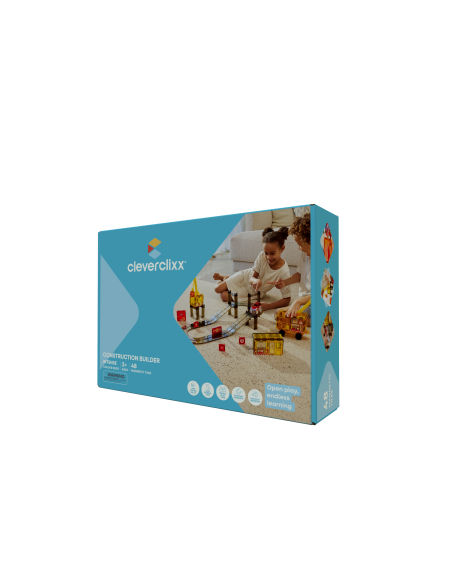 Cleverclixx - Klocki Magnetyczne Construction Builder Pack Intense - 48 El.