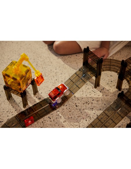 Cleverclixx - Klocki Magnetyczne Construction Builder Pack Intense - 48 El.