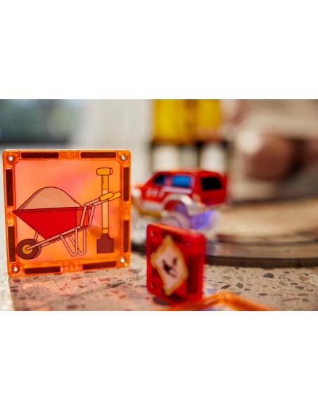 Cleverclixx - Klocki Magnetyczne Construction Builder Pack Intense - 48 El.