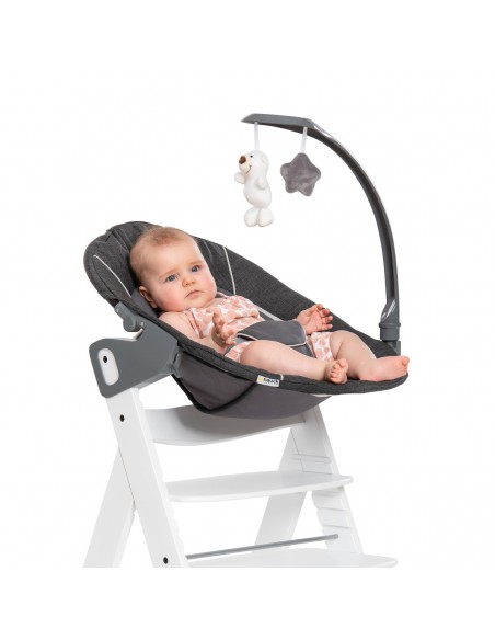 hauck leżaczek Alpha Bouncer Deluxe Melange grey Krzesełka do karmienia