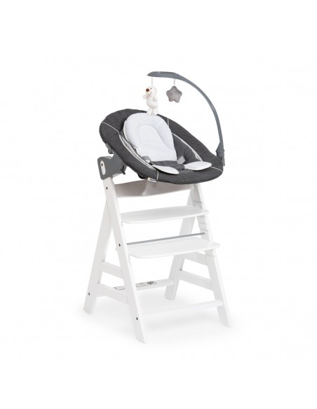 hauck leżaczek Alpha Bouncer Deluxe Melange grey Krzesełka do karmienia