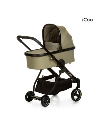 iCoo wózek 3w1 Acrobat XL Plus Trio Set Diamond Olive - Outlet Outlet