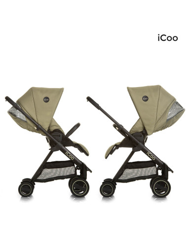 iCoo wózek 3w1 Acrobat XL Plus Trio Set Diamond Olive - Outlet Outlet