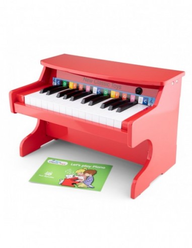 New Classic Toys E-Pianino czerwone - 25 klawiszy Muzyczne