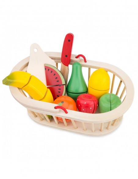 New Classic Toys Owoce do krojenia - koszyk Gospodarstwo domowe