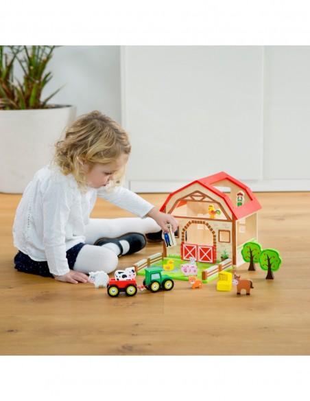 New Classic Toys Zestaw drewniana farma Edukacyjne
