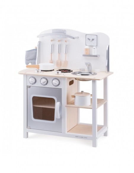New Classic Toys Kuchnia - Bon Appetit - biało/srebrna Gospodarstwo domowe