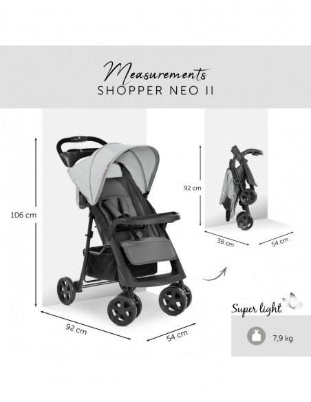 hauck wózek Shopper Neo II Grey Wózki spacerowe