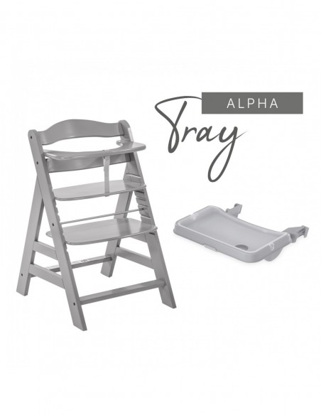 hauck tacka Alpha-Tray Grey Krzesełka do karmienia