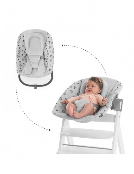 hauck leżaczek Alpha Premium Nordic Grey Krzesełka do karmienia