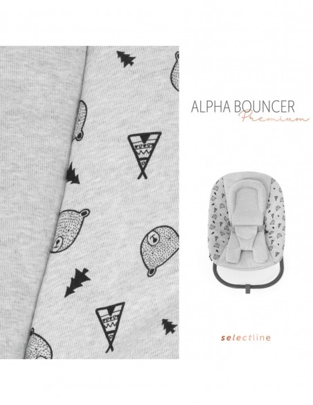 hauck leżaczek Alpha Premium Nordic Grey Krzesełka do karmienia