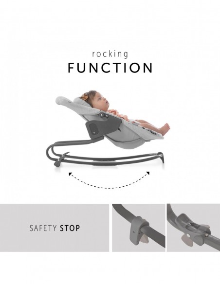 hauck leżaczek Alpha Premium Nordic Grey Krzesełka do karmienia