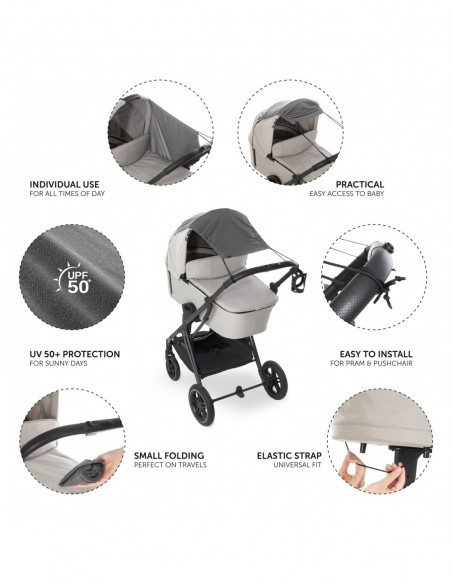 hauck daszek przeciwsłoneczny Grey Parasolki i osłony