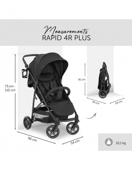 hauck wózek Rapid 4R Plus Black Wózki dziecięce